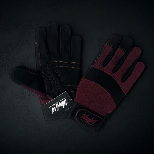 Unwind Factory Mechanic Gloves (Burgundy)
