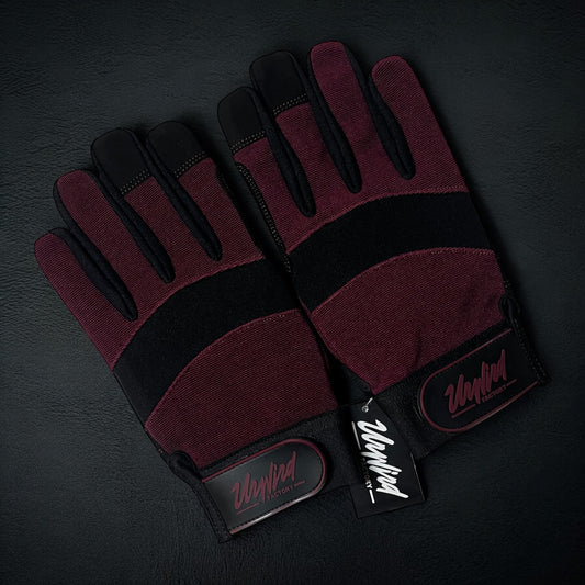 Unwind Factory Mechanic Gloves (Burgundy)