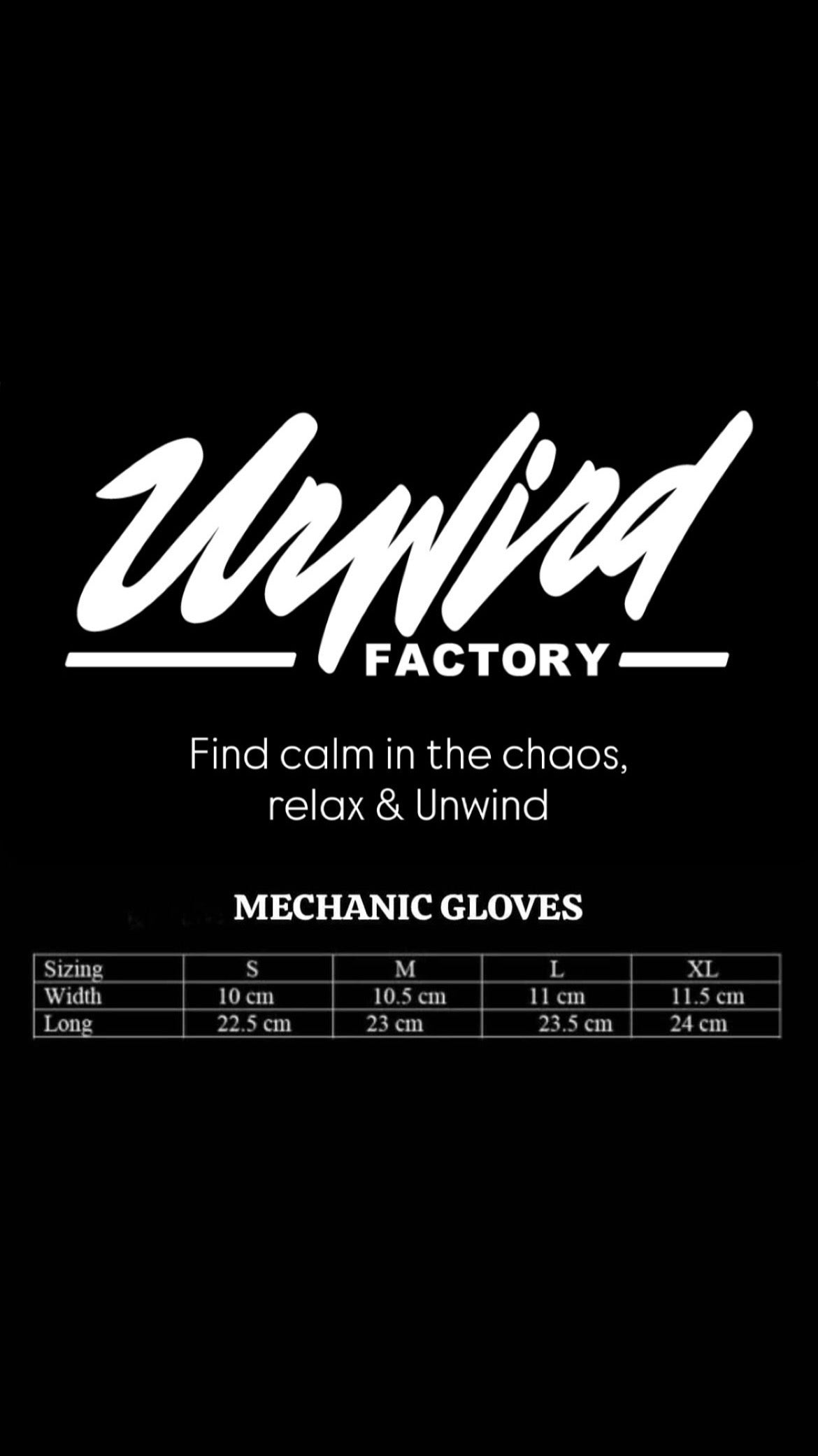 Unwind Factory Mechanic Gloves (Burgundy)