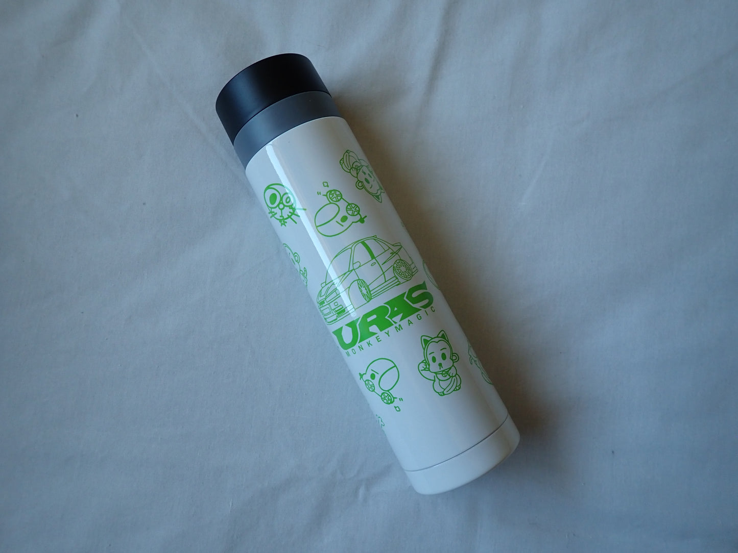 Uras Monkey Magic Water Steel Bottle 340ml (White)