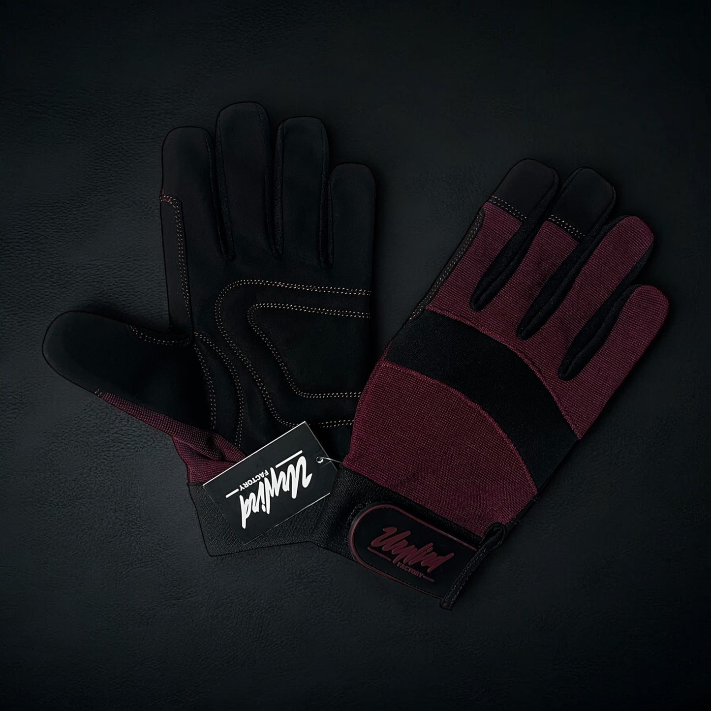 Unwind Factory Mechanic Gloves (Burgundy)