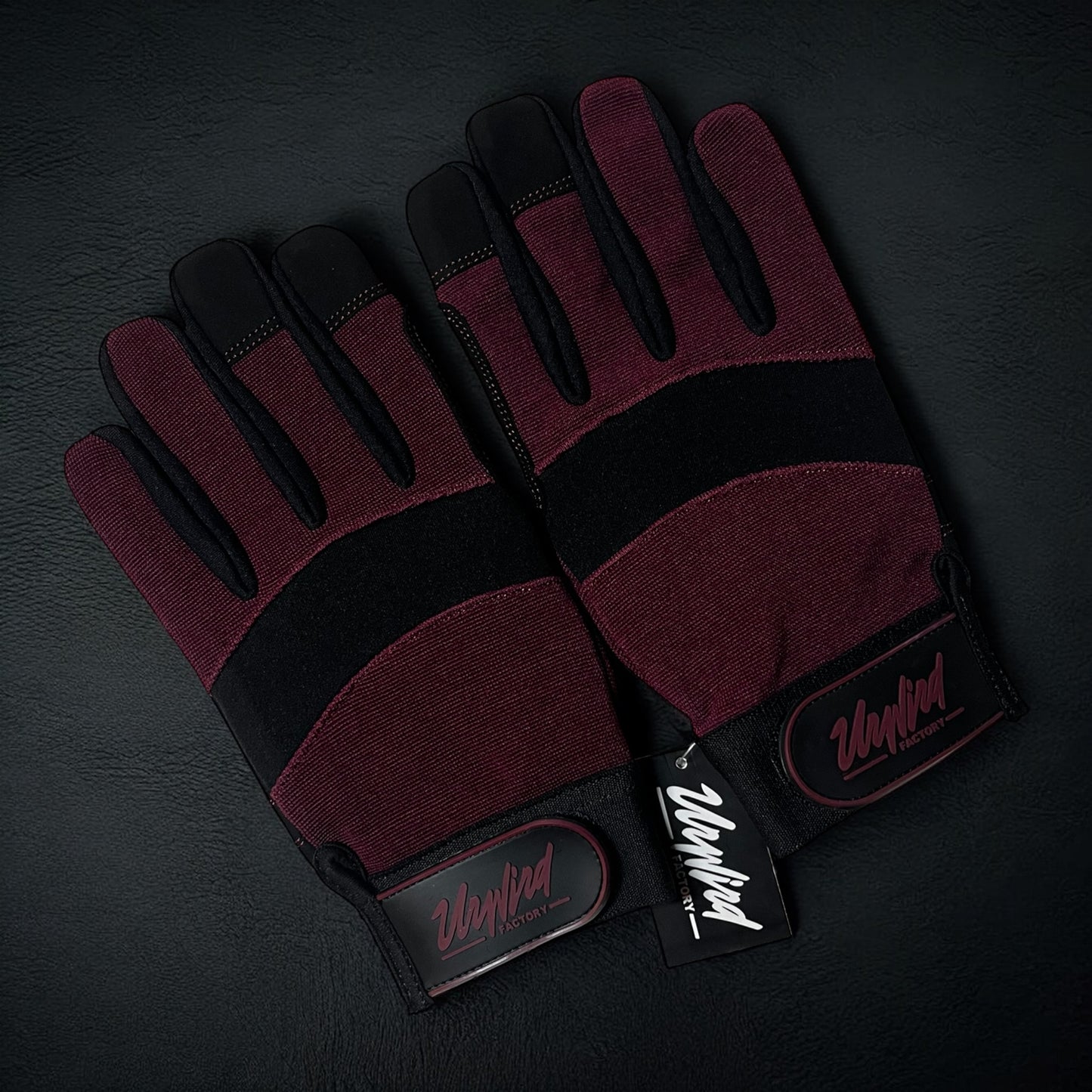 Unwind Factory Mechanic Gloves (Burgundy)