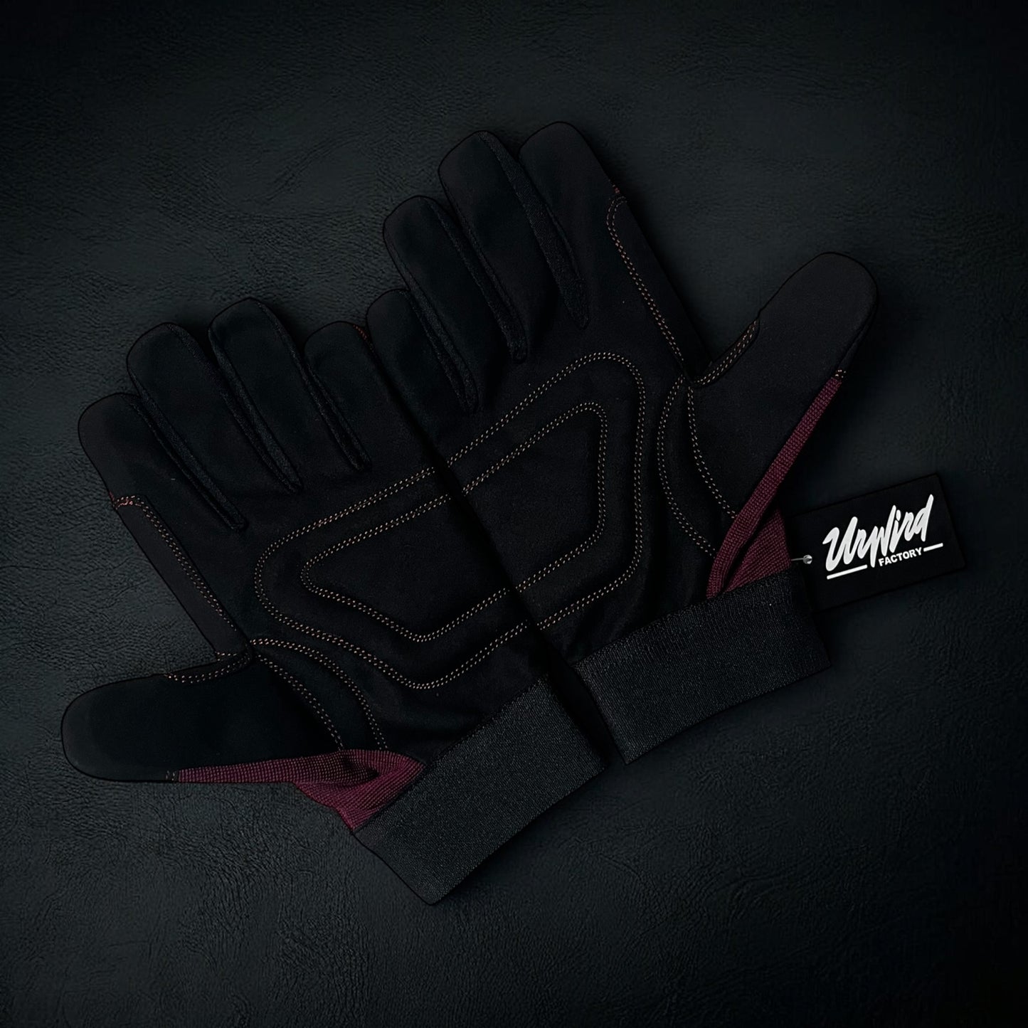 Unwind Factory Mechanic Gloves (Burgundy)